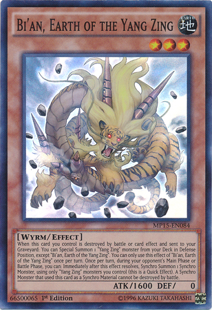 Bi'an, Tierra del Yang Zing [MP15-EN084] Súper Raro 