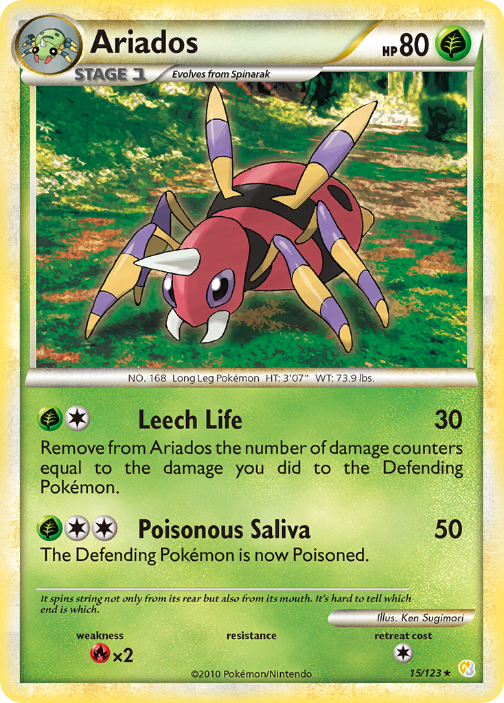 Ariados (15/123) [HeartGold y SoulSilver: Conjunto básico] 