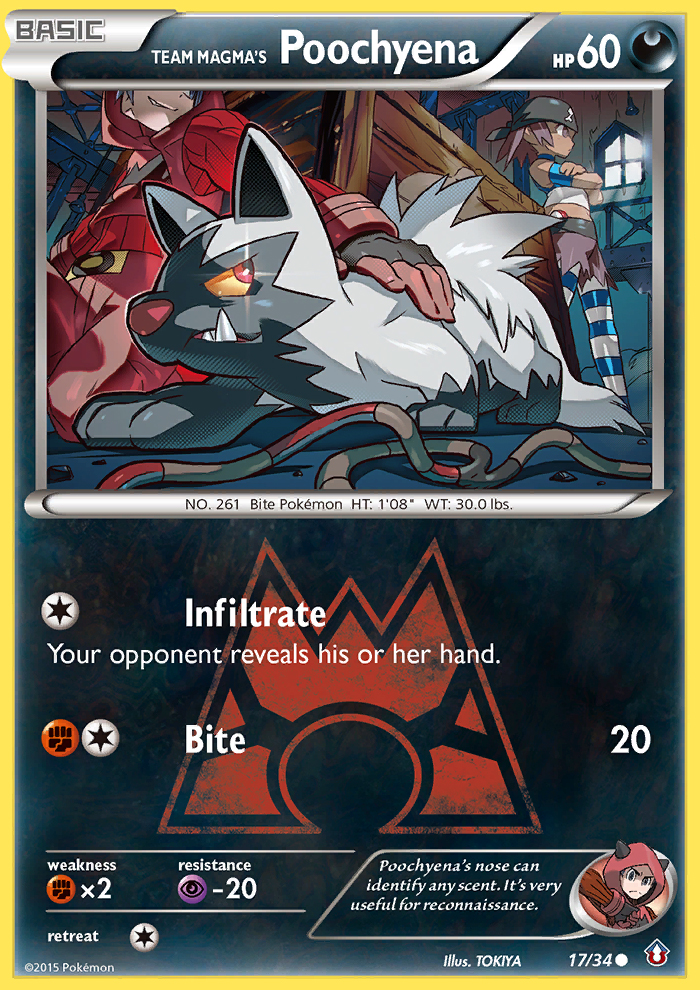 Poochyena del equipo Magma (17/34) [XY: Doble crisis] 