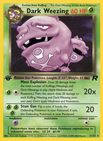 Dark Weezing (31/82) [Equipo Rocket 1.ª edición] 