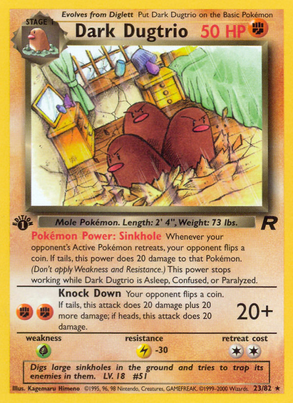 Dark Dugtrio (23/82) [Equipo Rocket 1.ª edición] 