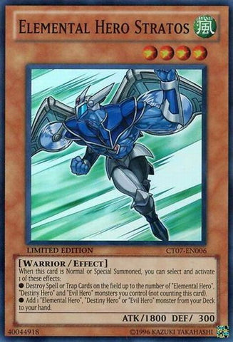 Héroe elemental Stratos [CT07-EN006] Súper raro 