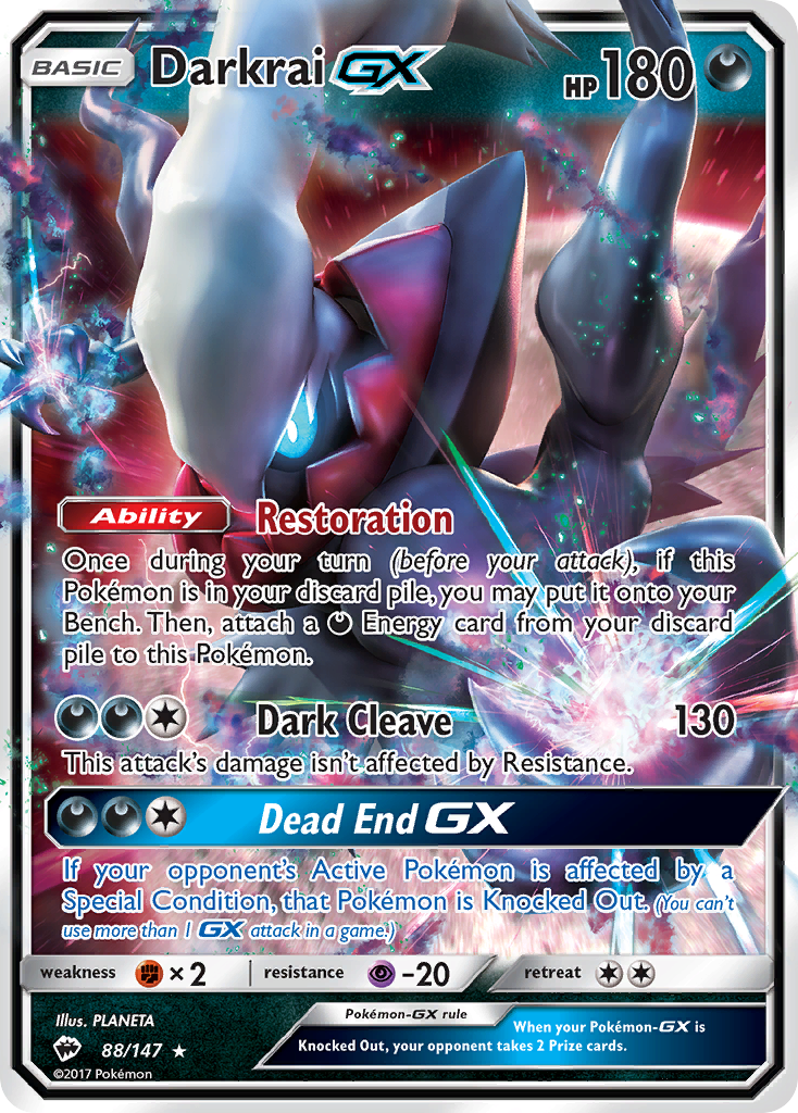 Darkrai GX (88/147) [Sol y Luna: Sombras ardientes] 