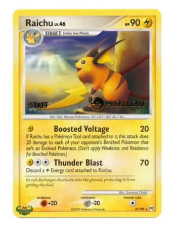Raichu (27/99) (Promoción de presentación del personal) [Nintendo: Black Star Promos] 