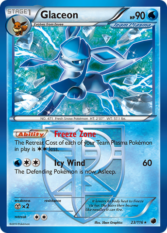 Glaceon (23/116) [Blanco y negro: Plasma Freeze] 