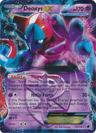 Deoxys EX (53/116) (Tarjeta Jumbo) [Blanco y negro: Plasma Freeze] 