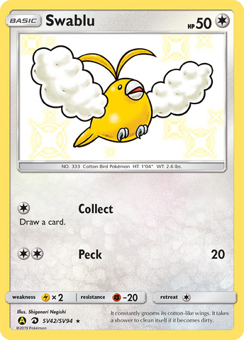 Swablu (SV42/SV94) [Sol y Luna: Destinos Ocultos - Bóveda Brillante] 