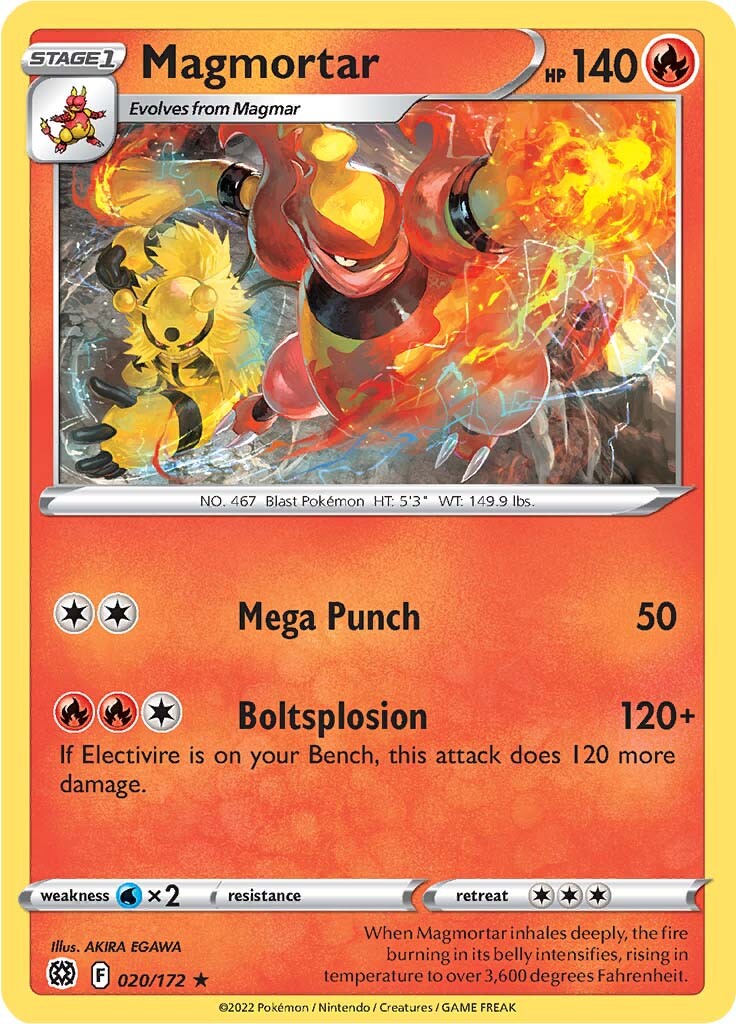 Magmortar (020/172) [Espada y escudo: estrellas brillantes] 
