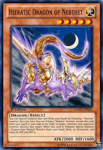 Dragón Hierático de Nebthet [GAOV-EN021] Común 