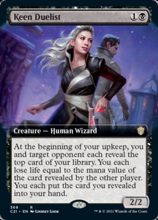 Keen Duelist (Arte extendido) [Commander 2021] 