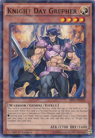 Knight Day Grepher [BP03-EN109] Shatterfoil Raro 