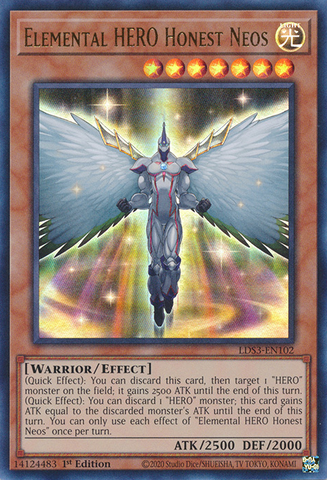HÉROE elemental Honest Neos [LDS3-EN102] Ultra raro 
