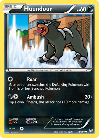 Houndour (55/101) [Blanco y negro: Explosión de plasma] 