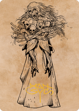 Tarjeta artística Myrkul, El Señor de los Huesos (73) (Firma estampada en oro) [Commander Legends: Battle for Baldur's Gate Art Series] 