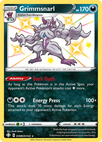 Grimmsnarl (SV085/SV122) [Espada y escudo: Destinos brillantes] 