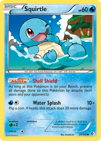 Squirtle (29/149) [Blanco y negro: Límites cruzados] 