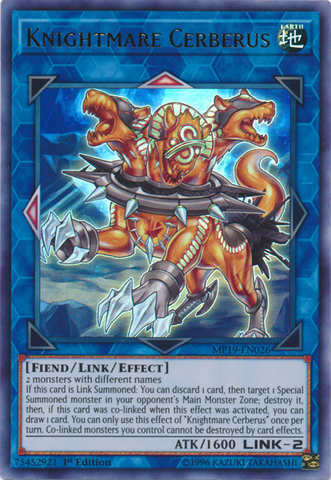 Knightmare Cerberus [MP19-EN026] Ultra raro 