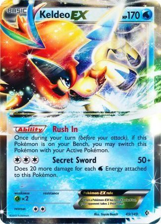 Keldeo EX (49/149) (Tarjeta Jumbo) [Blanco y negro: Límites cruzados] 