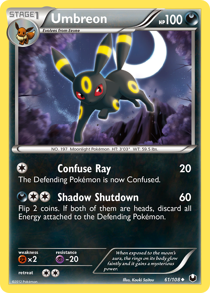 Umbreon (61/108) [Blanco y negro: Exploradores oscuros] 