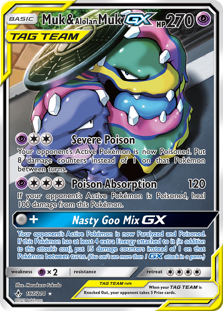 Muk y Alolan Muk GX (197/214) [Sol y Luna: Vínculos inquebrantables] 