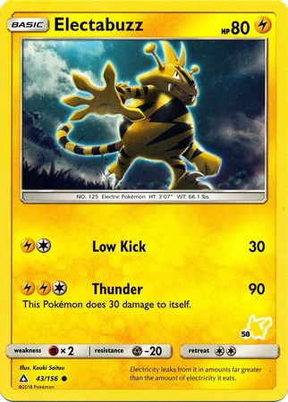 Electabuzz (43/156) (Sello de Pikachu n.° 58) [Battle Academy 2020] 