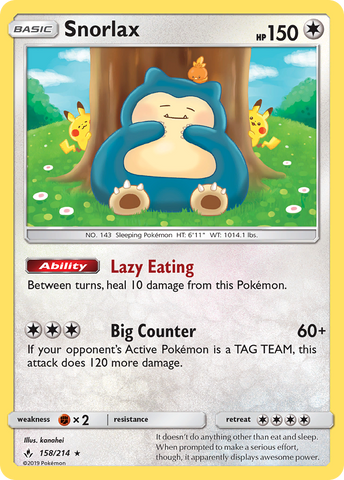 Snorlax (158/214) [Sol y Luna: Vínculos inquebrantables] 
