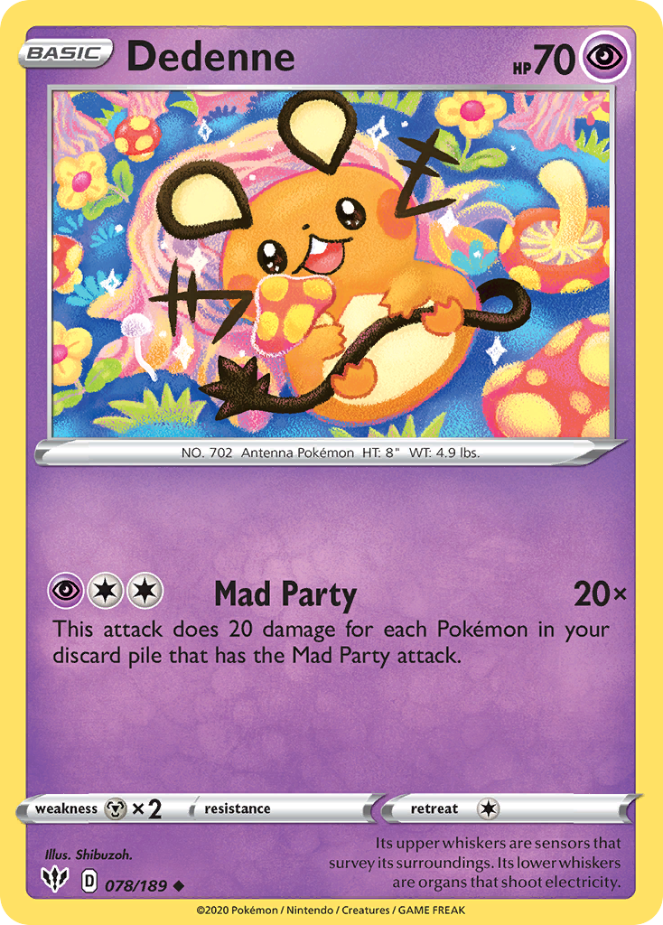 Dedenne (078/189) [Espada y escudo: Oscuridad en llamas] 