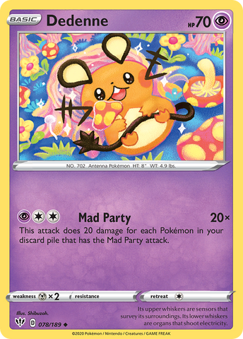 Dedenne (078/189) [Espada y escudo: Oscuridad en llamas] 