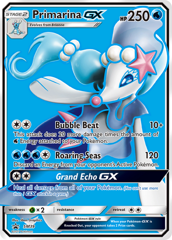 Primarina GX (SM39) [Sol y Luna: Promociones de Black Star] 