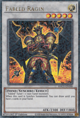 Fabled Ragin (Duel Terminal) [HAC1-EN146] Paralelo Raro 