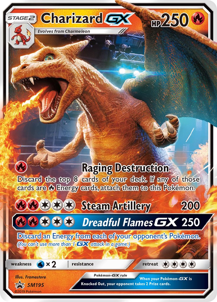 Charizard GX (SM195) [Sol y Luna: Promociones de Estrella Negra] 