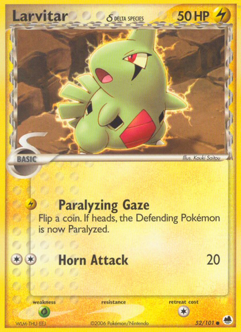 Larvitar (52/101) (Especie Delta) [EX: Dragon Frontiers] 