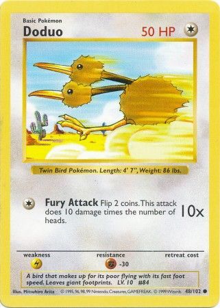 Doduo (48/102) [Conjunto básico Shadowless Unlimited] 