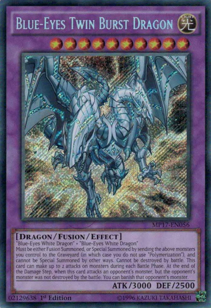 Dragón de Explosión Gemela de Ojos Azules [MP17-EN056] Secreto Raro 