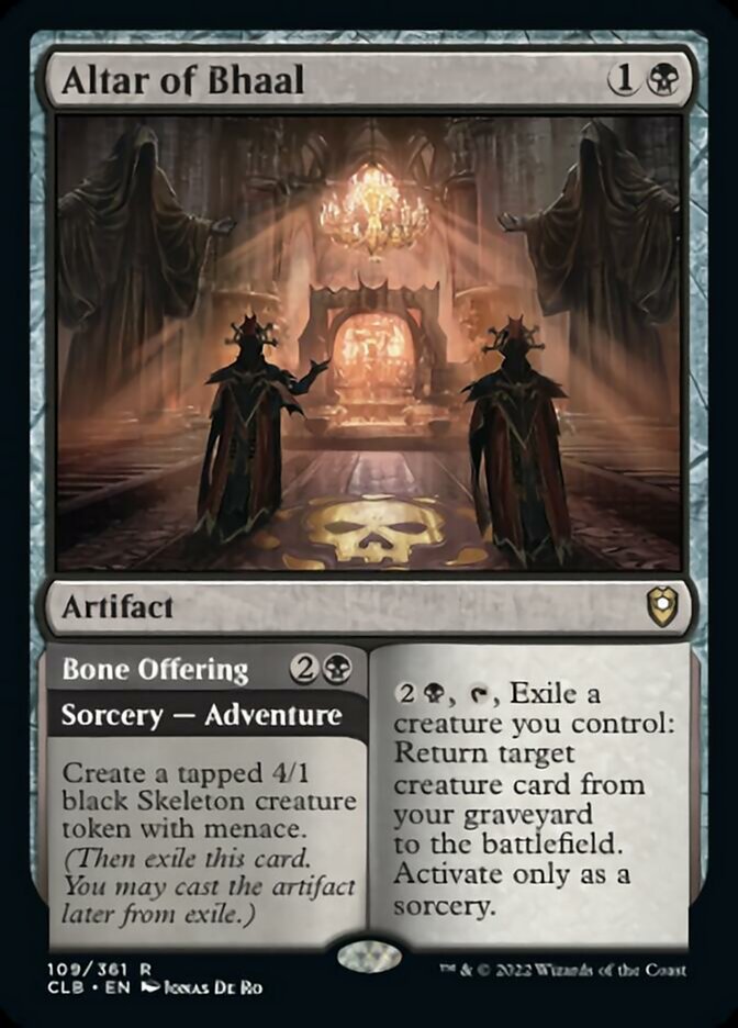 Altar de Bhaal // Ofrenda de huesos [Commander Legends: Batalla por Baldur's Gate] 