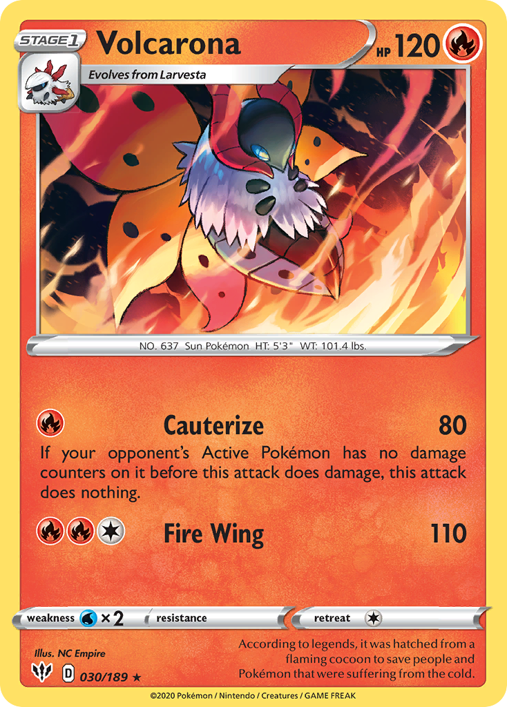 Volcarona (030/189) [Espada y escudo: Oscuridad en llamas] 