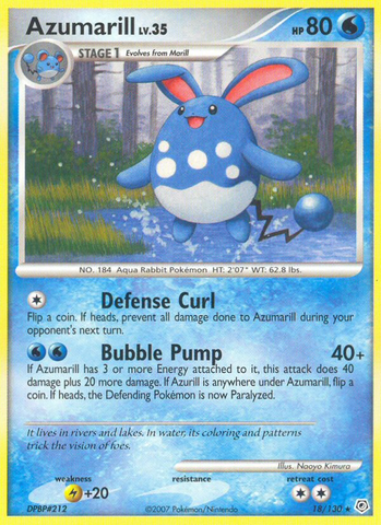 Azumarill (18/130) [Diamante y perla: conjunto básico] 