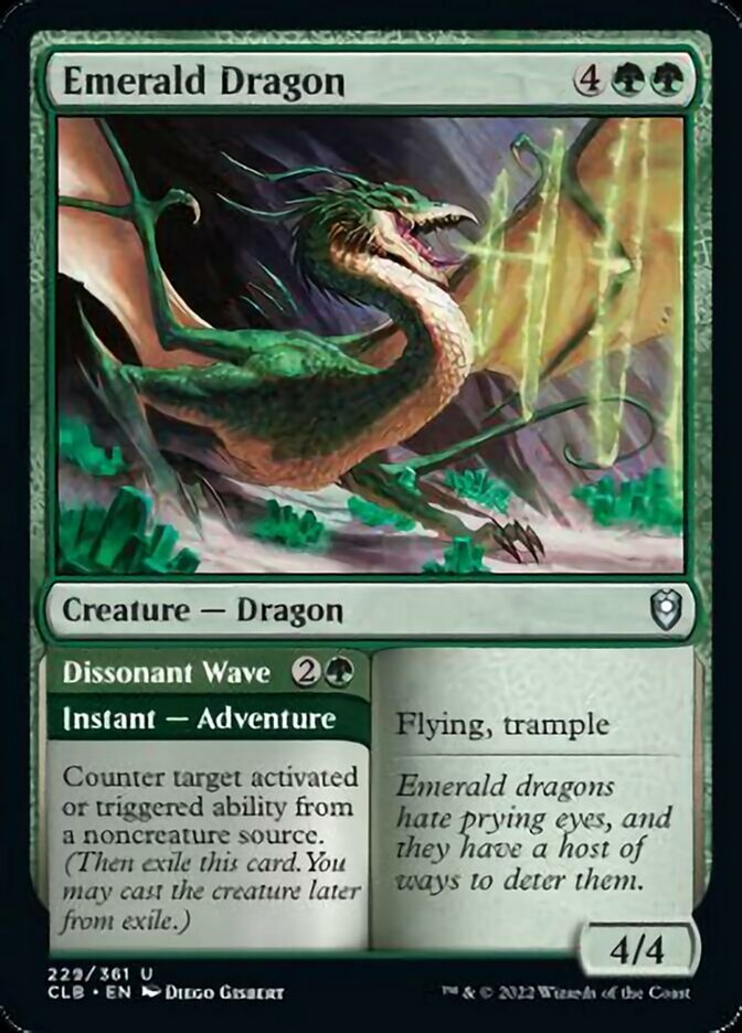 Dragón Esmeralda // Ola disonante [Commander Legends: Battle for Baldur's Gate] 