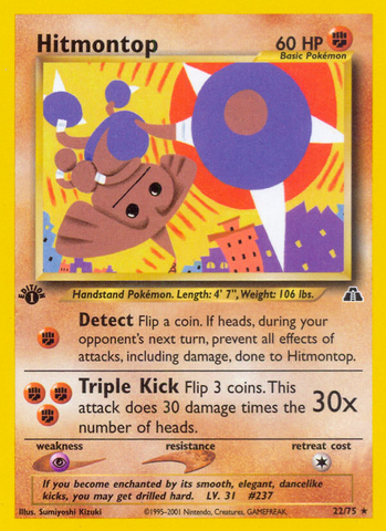 Hitmontop (22/75) [Neo Discovery 1.ª edición] 
