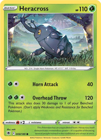Heracross (008/189) [Espada y escudo: Resplandor astral] 