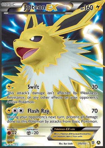 Jolteon EX (28a/83) (Promoción de arte alternativo) [XY: Generaciones] 