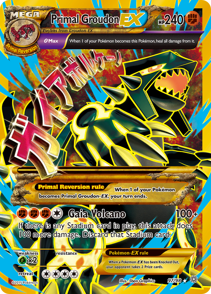 Primal Groudon EX (97/98) [XY: Orígenes antiguos] 
