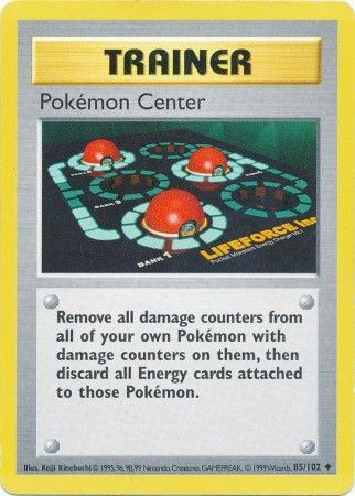 Centro Pokémon (85/102) [Conjunto básico Shadowless Unlimited] 