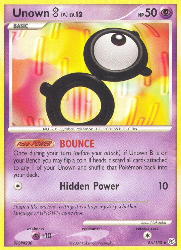 Unown B (66/130) [Diamante y perla: conjunto básico] 