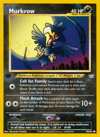 Murkrow (46/64) [Neo Revelación 1.ª edición] 