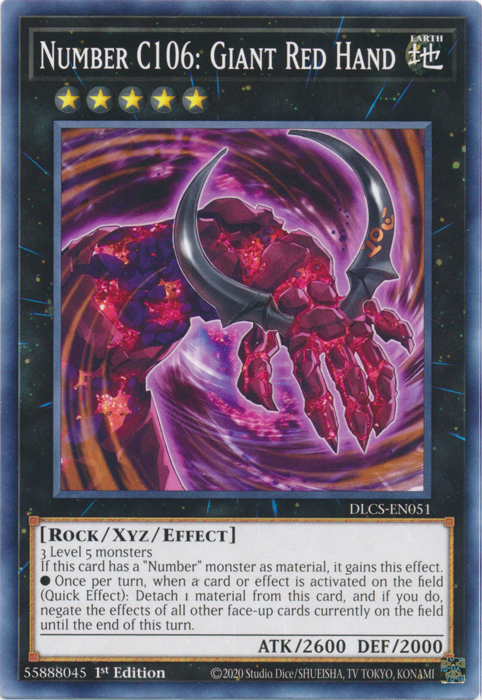 Número C106: Mano Roja Gigante [DLCS-EN051] Común 