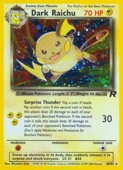 Dark Raichu (83/82) [Equipo Rocket Unlimited] 