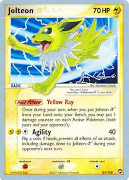 Jolteon Star (101/108) (Psychic Lock - Jason Klaczynski) [Campeonato Mundial 2008] 
