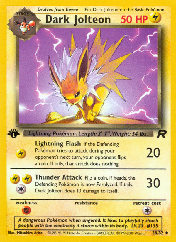 Dark Jolteon (38/82) [Equipo Rocket 1.ª edición] 