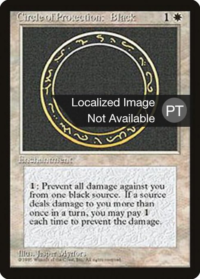Círculo de protección: negro [Cuarta edición (borde negro extranjero)] 